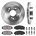 Callahan Brake Parts FRONT 261.6 mm Premium OE 5 Lug [2] Brake Disc Rotors + [4] Ceramic Brake Pads + Clips CRK12548