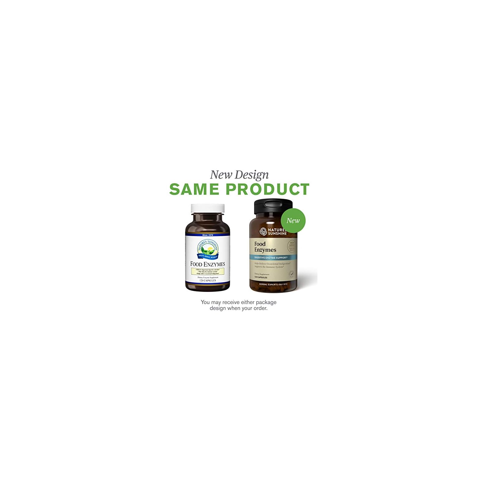 Nature’s Sunshine Food Enzymes, 120 Capsules Digestive Enzymes with