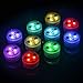 10pcs Submersible LED Lights 100% Waterproof CR2450 Mood Light Underwater Lights Battery Powered with IR Remote Control for Vase,Fishtank,Wedding,Halloween,Christmas