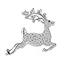 Christmas Brooch Pin Set Women - Pack of 6pcs Cute Crystal Diamond Enamel Christmas Jewelry Gift Including Red Crystal Reindeer White Reindeer Candy Cane Christmas Tree Wreath Snowflake Pins Set