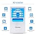 Lemebo Mini Portable Air Conditioner Fan, Small Desktop Fan 3 Degree Changeable Angle Adjustable Compact Super Quiet Personal Table Fan Mini Evaporative Air Circulator Cooler Humidifier(White)