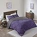 Comfort Spaces Vixie Reversible Comforter Set - Trendy Casual Geometric Quilted Cover, All Season Down Alternative Cozy Bedding, Matching Sham, Purple/Charcoal, Twin/Twin XL 2 piece