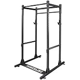 Body-Solid Powerline (PPR1000) Power Rack - Steel Frame Squat Cage with J-Cups and Safety Pipes for Home Gym Strength Training