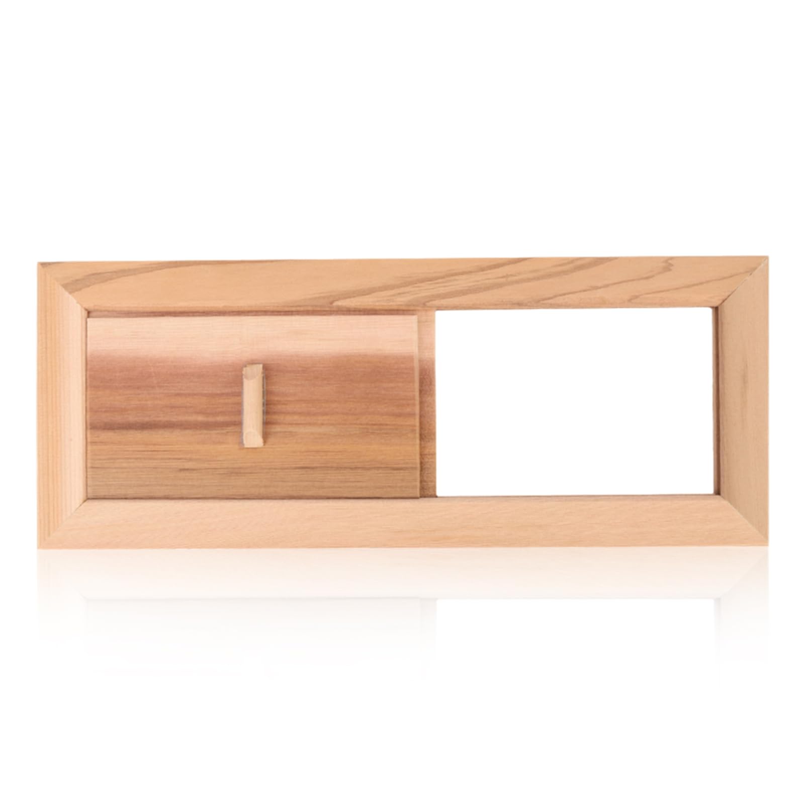 340x136mm Air Vent Grille Cover, Wooden Ventilation Cover Rectangle Air Vent Grille Ventilation Equipment Sauna Accessory with Adjustable Air Gaps for Sauna Room and Steam Room