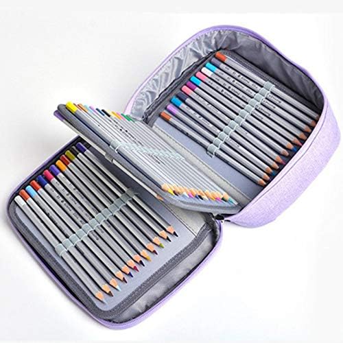 72 Inserting Portable Large Capacity Multi-Layer Pencil Case Holder Pouch Bag Colouring Pencils Organiser for School Office Teenagers Girls (Pencils Not Included) - Image 4