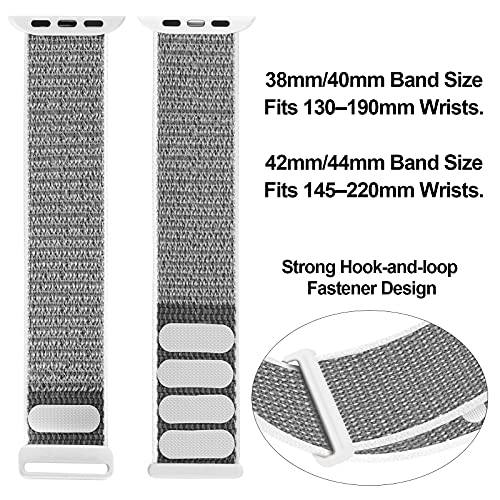 Geoumy 3 Pack Sport Nylon Bands Compatible with Apple Watch 44mm 40mm