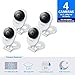 Samsung SNH-E6413BMR SmartCam HD WiFi IP Camera with 16GB microSD Card Bundle Quad Pack (Renewed)