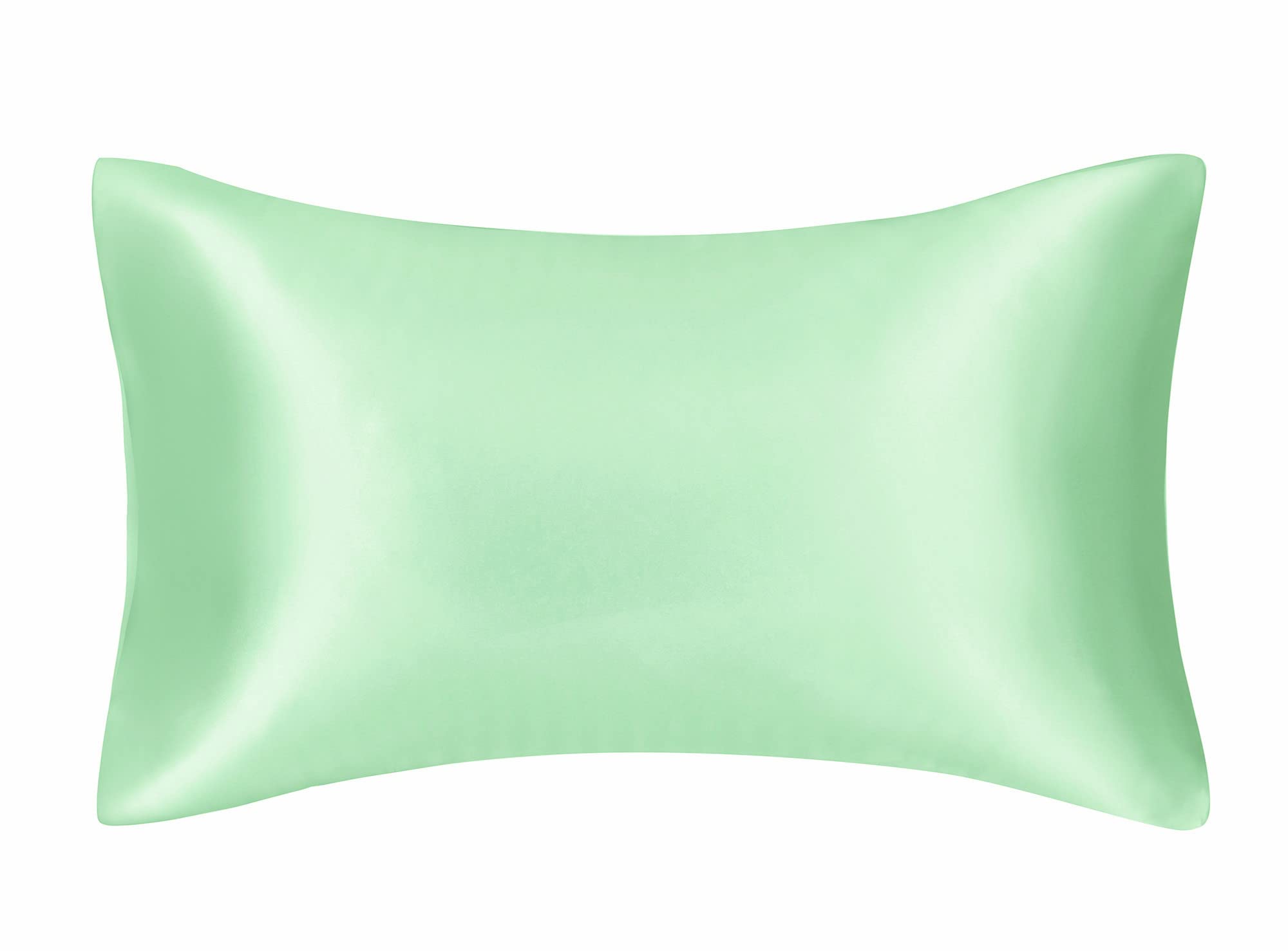 FLCA Mulberry Silk Pillowcase for Hair and Skin,Both Side Mulberry Silk, 1pc (Light Green, Standard 50x75cm)