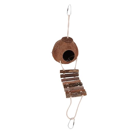 Pet Supplies Homyl Natural Coconut Shell Bird Nest House For Pet