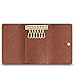 Tri-fold Key Case - Full Grain Leather 6 Key Holder Case Key Car Wallets Key Holder Bag Key Purse Pouch (coffee)