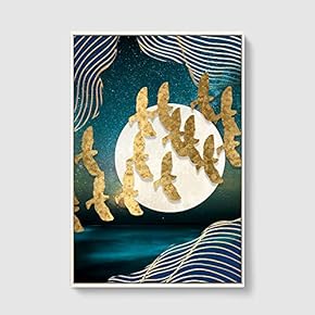 Framed Canvas Home Artwork Decoration Nordic Style Abstract Color Canvas Wall Art for Living Room, Bedroom - 16x24 inches