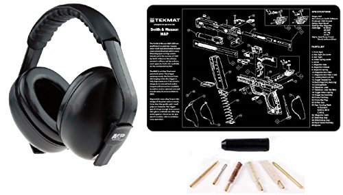 Smith & Wesson M&P MP201C Performance Safety Hearing Earmuffs Ear Muffs NRR 23dB Adjustable Padded Head Band & Soft Cushion Adjustable Ear Cups + Ultimate Arms Gear Gunsmith & Armorer's Cleaning Work Tool Bench S&W Smith and Wesson M&P Schematics Diagram Parts List 11