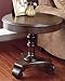 Ashley Furniture Signature Design - Brookfield Old World Rustic End table - European Style - Round - Dark Brown