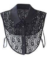 Amorar Lavorate a Maglia di Lana per Donna Collare Falso Girocollo Gotico Collana Girocollo Staccabile Costume Girocollo Sciarpa con Volant