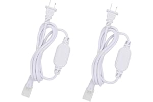 BENLUN 2 Pcs AC 110V LED Light Plug only for High Voltage 10mm X 6mm 288LEDs/M 65.6FT COB LED Strip Lights