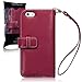 iPhone 6S Case, Terrapin [Floral Interior] Premium PU Leather Wallet Case with Card Slots, Cash Compartment and Detachable Wrist Strap for iPhone 6 / 6S (Red with Floral Interior)