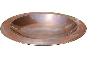 Achla Designs 24-in Round Classic Copper Birdbath Bowl, Brass