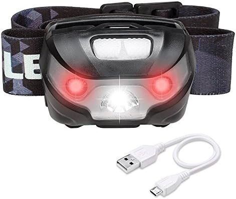 AYUTHAYA LED Headlamp 150 Lm Flashlight Rechargeable 5 Modes 1200mAH Headlights USB Cable Included Super Bright White Led + Red Light For Headlight Camping Ranning kids