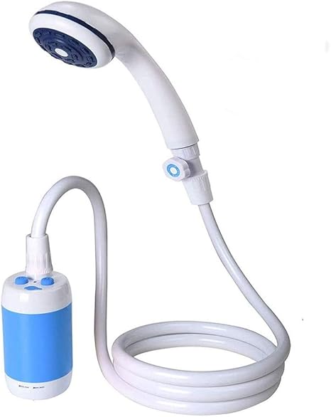 Amazon ポータブルシャワー アウトドア Usb充電式 軽量 キャンプ シャワー コンパクト シャワー ポンプ デュアル 取り外し可能 ハンドヘルド シャワー ヘッド キャンプ ハイキング 旅行 洗車 屋内 屋外のシャワー コンパクト ペットシャワー 防災 植物潅水 使用