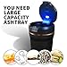 COOL·CAR Car Ashtray, Easy Clean Up Detachable Car Ashtray with Lid Blue Led Light and Removable Ceramic liner for Most Car Cup Holder(Gold)