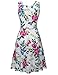 Herou Women Sleeveless Beach Casual Flared Floral Tank Dress (Large, Flower-38)