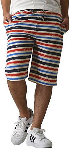 リミテッドセレクト Limited Select M2 スウェット ハーフパンツ メンズ ボーダー 送料0円 W柄 M 3t0356 柄パン ショート 花柄 37 ネイティブ