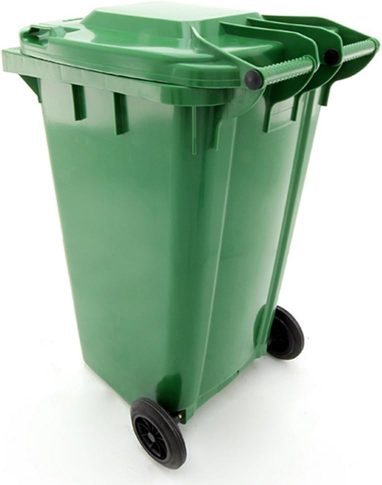 CaterClean Green Wheelie Bin. Standard Household Size 240L. EN840