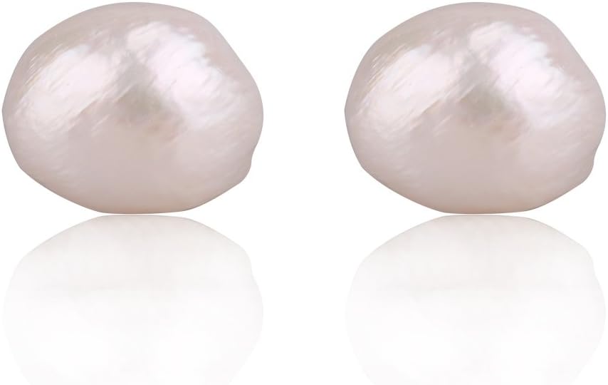 Large Irregular Pearl Stud Earrings | Women’s Fashion Baroque Pearl Earring Stud