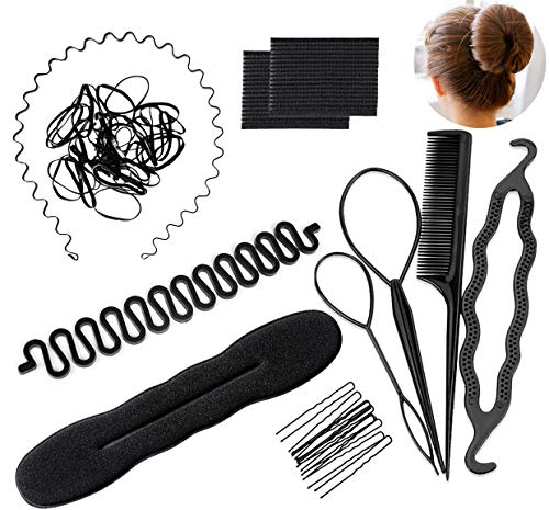 11 Pcs Hair Braid Tool Hair Styling Accessories Kit Set Bun Maker - Hair Styling Accessories Kit Set for DIY for Styling Accessories for Girls or Women