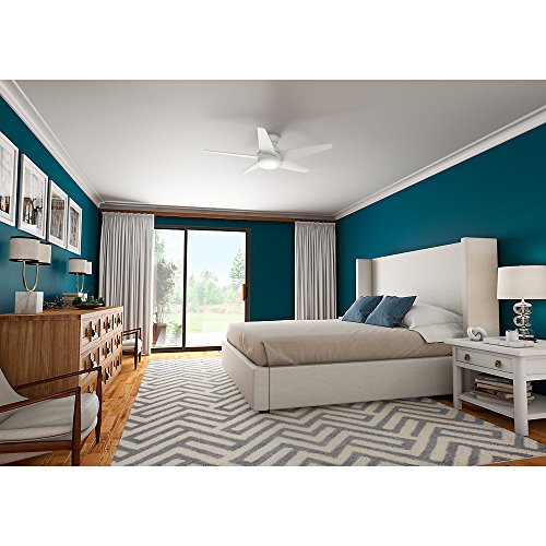 Casablanca Indoor Low Profile Ceiling Fan with LED Light and wall control - Isotope 44 inch, White, 59350 - Thumbnail 7