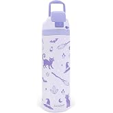 SANDJEST Halloween Witch Stainless Steel Push-Button Water Bottle, 24oz