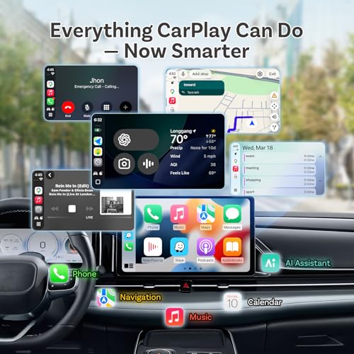 2026 Ottocast Mini Nova, Adaptador CarPlay y Android Auto Inalámbrico, USB Plug & Play, Conexión Automática, Diseño Compacto de Aluminio, Conexión Estable Doble Banda