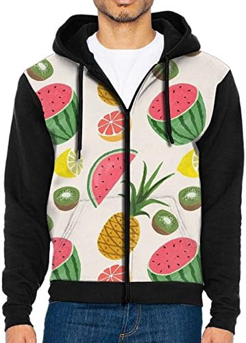 MASDUIH Colorful Fruit Zipper Hoodie Sweatshirt Travel Jackets Casual Outwear