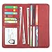 Women's Wallet - Genuine Italian Leather Long Bifold RFID Blocking Wallet (Wine Red)