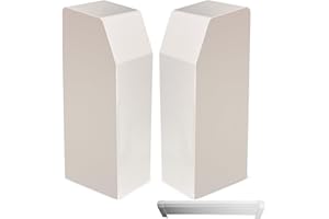 SAMORILLO [2 Pack] End Caps For Baseboard Heater Covers - Left & Right End Cap Included - Fits Most Standard Baseboard Heaters - Plastic End Caps Can Be Trimmed For Exact Size - Gas Heaters Only