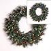 Mr. Light 24 Inch Wreath, 35 Dual Color LED's (Switchable Between Warm White and Multi-color), Berries, Pine Cones, Indoor, Battery Box with 6hr/ 24 hr Timer.