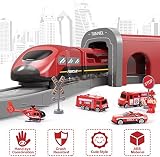 XIAPIA Railway Learning Train Set 66 Pcs Red Fire Engine Kids 3+ Educational view 4