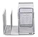 EasyPAG Mesh Desk Organizer with 2 Upright Letter Sorter,Silver