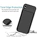 iPhone X Battery Case,3600mAh Rechargeable Portable External Battery Charger Pack Extend Power Bank Backup Charging Protective Case Cover Shell (Black)