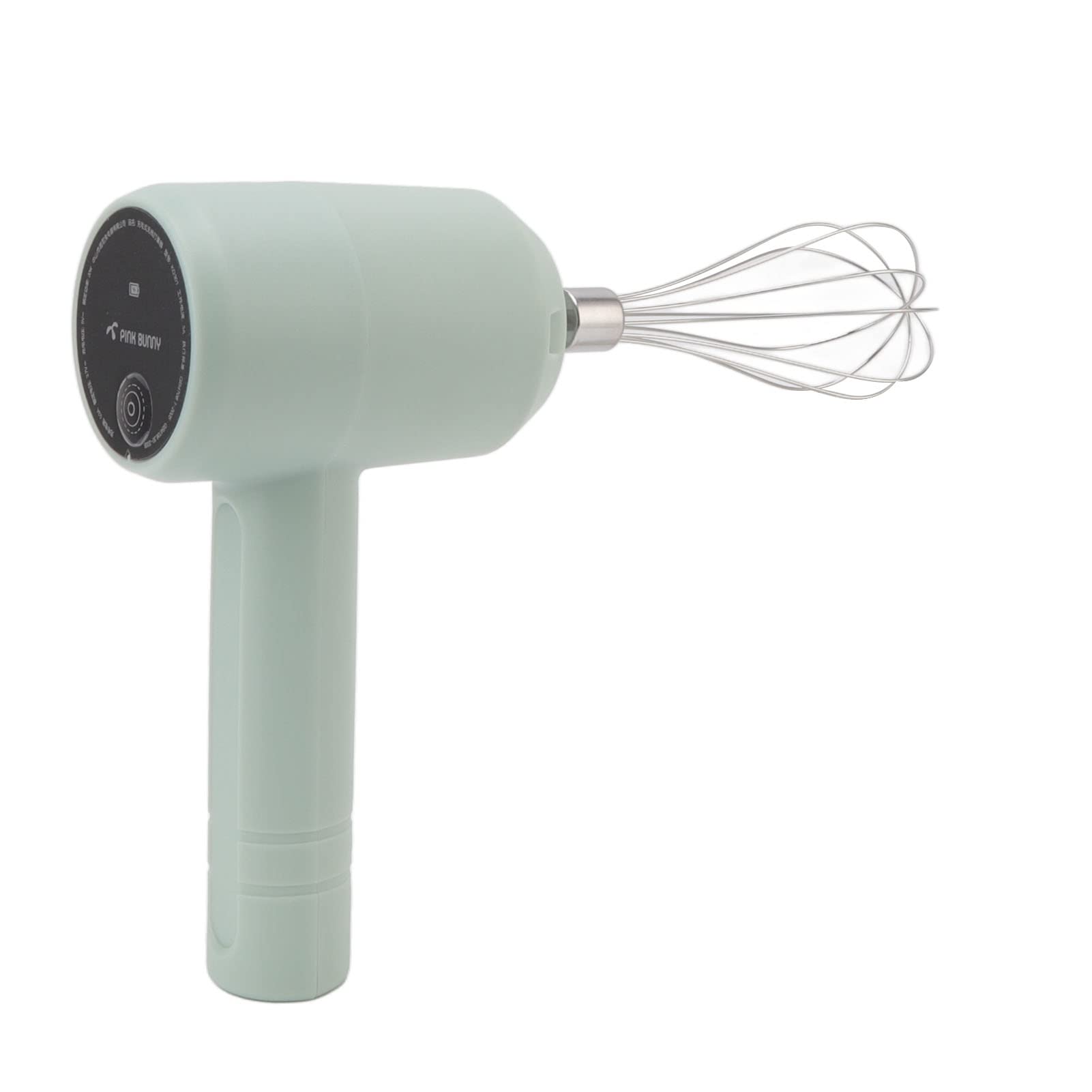 Handheld Milk Frother, Electric Hand Mixer, USB Rechargeable Portable Cordless Handheld Mixer, Stainless Steel Egg Whisk Built in Low Noise Motor, for Baking Cake Egg Cream (Light Cyan)