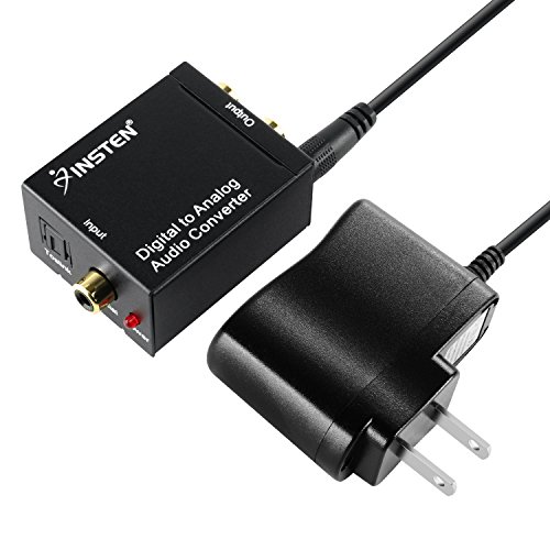 Insten Digital Optical Coaxial Toslink to Analog RCA Audio Converter