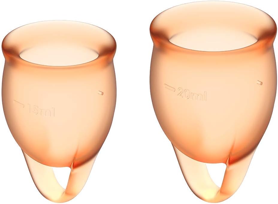 Satisfyer Feel Confident Menstrual Cups, Orange
