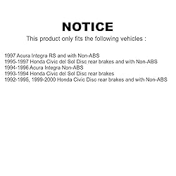 Rear Wheel Bearing and Hub Assembly Pair for Honda