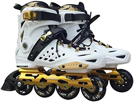 AJ SKATING Inline Skates Unisex Slalom Rollerblades White Gold 41