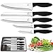 Knife Set with Cutting Board, imarku 10 Pieces Multifunctional Stainless Steel Knife Set with Bamboo Block, Manual Sharpening for Chef Knife Set