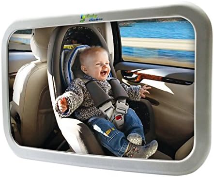 Baby Back Seat Mirror – Rear View Safety Mirror by BabyBahor – Safer &amp; Stressless Driving – Comfortably Watch Your Little Angel In-Car with this Adjustable Convex Mirror – Stylish Wide Angle Convex &amp; 360° Adjustable Design allows Full Sight of Rear Facing Infant Car Seat – Lightweight with Best Quality Shatterproof Glass &amp; ABS Plastic – Secure Your Safety Today– 100% Satisfaction Guarantee!