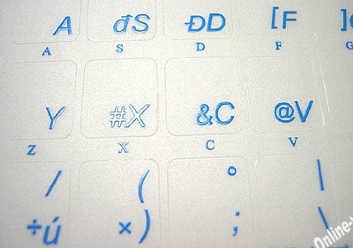 CZECH WITH BLUE LETTERING KEYBOARD STICKERS TRANSPARENT FOR COMPUTERS LAPTOPS DESKTOP KEYBOARDS
