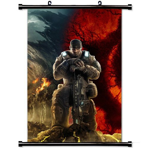 Wall Scroll Poster With Gears Of War Skull Soldier Sky Mountains Marcus Fenix Home Decor Wall Posters Fabric Painting 23 6 X 35 4 Inch Buy Online In Faroe Islands At Faroe Desertcart Com Productid 33725786