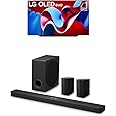 LG 83-Inch Class OLED evo C4 Series Smart TV 4K Processor Flat Screen with Alexa Built-in (OLED83C4PUA, 2024), 7.1.3 ch. Sound Bar with Wireless Dolby Atmos and Rear Speakers