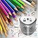 Electric Pencil Sharpener, Colored Pencil Sharpener with Dual Hole, Battery Operated Pencil Sharpener Ideal for Colored Pencils, Eyebrow Pencils-Safety Pencil Cutter for Kids Artists Students